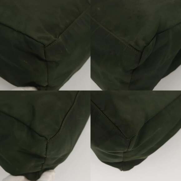 PRADA Hand Bag Nylon Khaki Silver - Picture 10 of 13